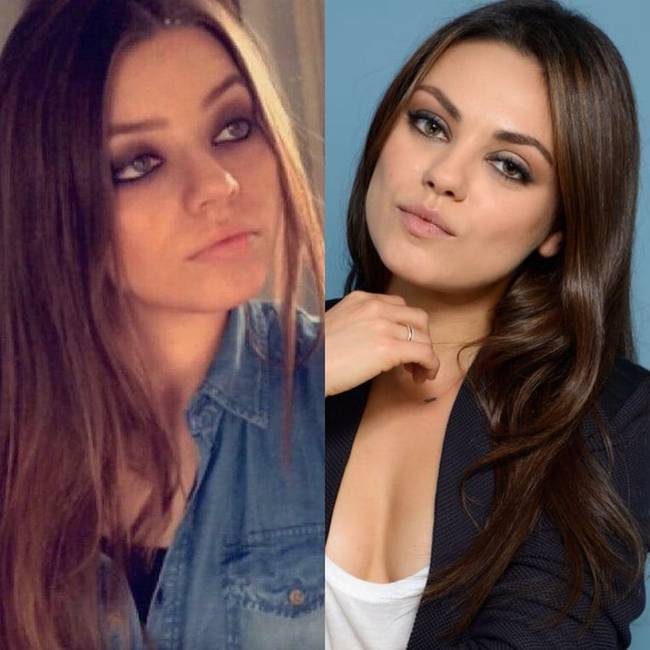 Végezetül egy lány, aki kiköpött Mila Kunis.