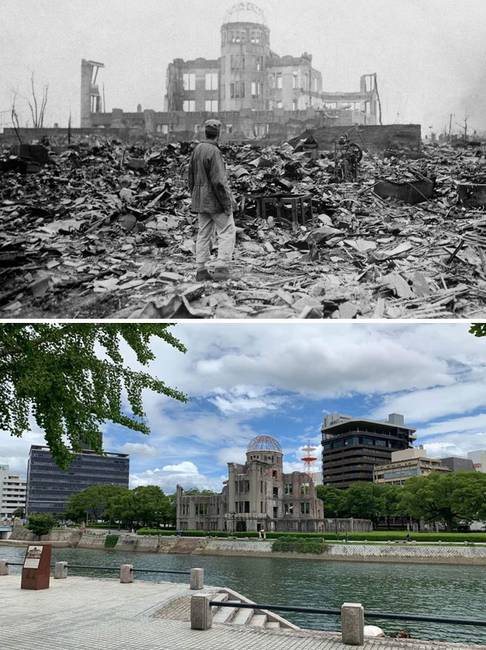 A híres hirosimai Atombomba-dóm, 75 évvel később.
