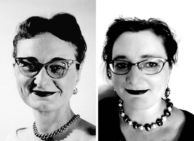„A nagymamám 1955-ben, és én, 2018-ban."