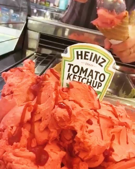 Ketchup ízű fagyi. Igen, már ilyen is van!