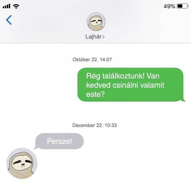 20 vicces képregény egy lajhárról, akinek a lassúsága miatt pokolian nehéz az élete
