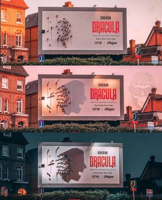 A Drakula című televíziós sorozat reklámplakátja az Egyesült Királyságban.