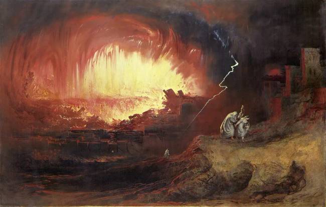 John Martin, "Sodoma és Gomorra pusztulása", 1852.