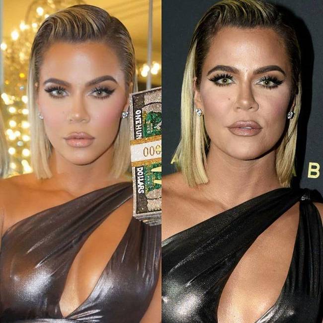 Ha már az előbb Kim szóba került, természetesen Khloé Kardashian-t sem hagyhattuk le a listáról. Így néz ki az Instagramon és a valóságban.