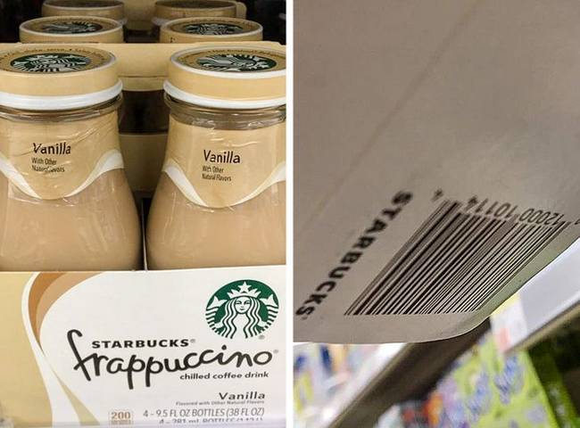 Ezeknek a Starbucks-os italoknak meggondolatlan módon a göngyöleg alján helyezték el a vonalkódját, ami így minden egyes vonalkód-olvasásnál maga az életveszély.