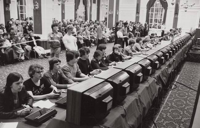 Space Invaders videojáték-bajnokság 1981-ben, az Egyesült Államokban.