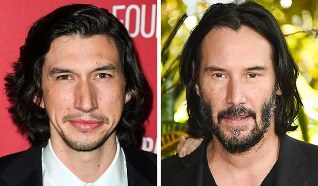 Adam Driver úgy néz ki, mintha valaki emlékezetből próbálta volna meg lerajzolni Keanu Reeves-t.