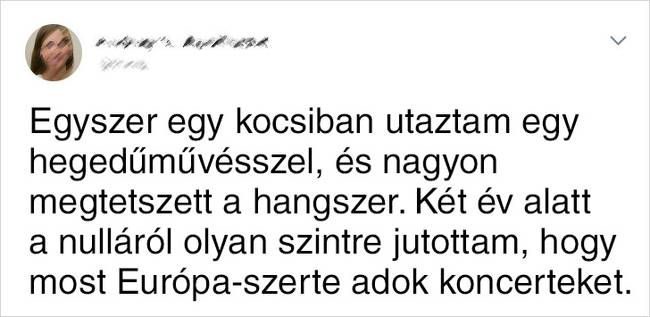 Hegedűművésszel a kocsiban