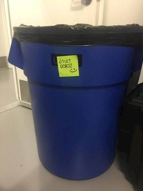 „Az új ötletdobozunk egy szemetes."