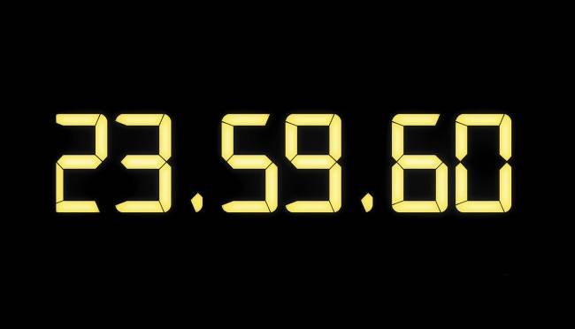A világórák néha 23:59:60-et mutatnak.
