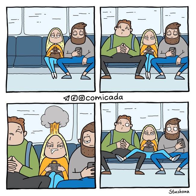 Ezt pedig minden férfinak, aki azt hiszi, hogy három hely jár neki a metrón.