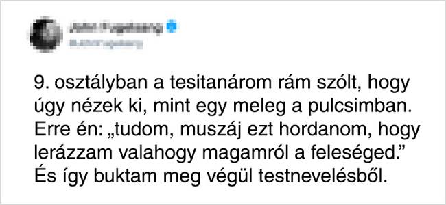 Egy évébe telt a frappáns beszólás.