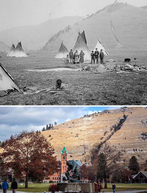 A Montanai Egyetem helye, 150 évvel korábban.