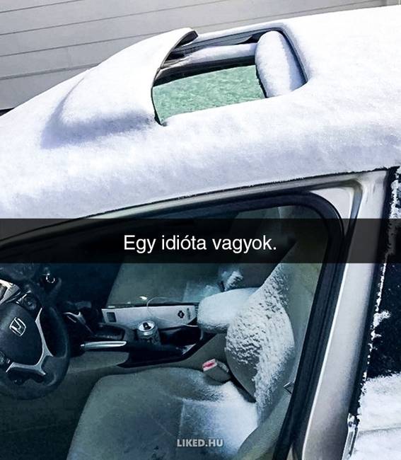 Nem a legjobb ötlet nyitott napfénytetővel hagyni a kocsit éjszakára...télen.