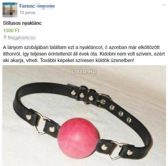 Egy világ törhetett benne össze, amikor hozzászólásban szembesítették vele, hogy ez valójában nem is nyaklánc...😏