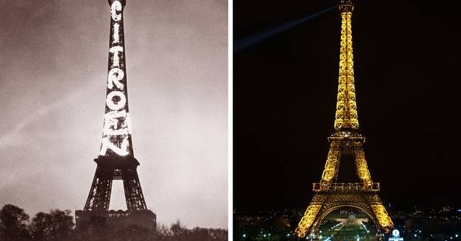 Eiffel-torony, Párizs: 1925-ben és napjainkban.