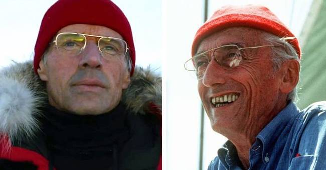 Lambert Wilson és Jacques‑Yves Cousteau, francia utazó.