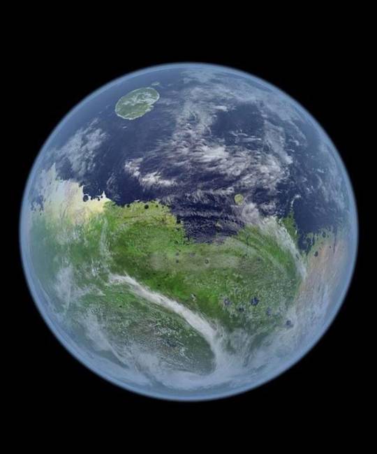 Így nézne ki a Mars, ha lenne atmoszférája, mágneses mezeje és víz a felszínén.