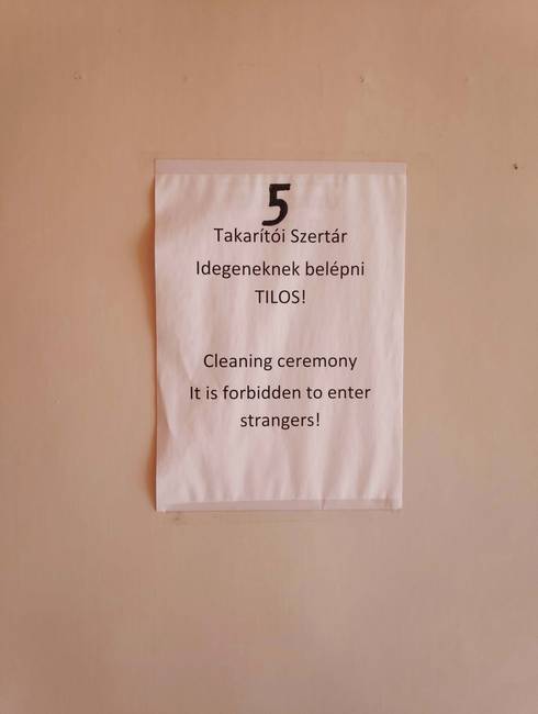 Cleaning ceremony. 😂