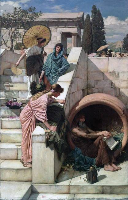 John William Waterhouse, „Szinópéi Diogenész”.