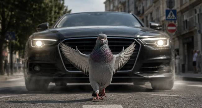 Miért az utolsó pillanatban szállnak fel a galambok, amikor egy autó közeledik?