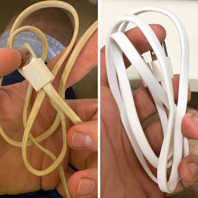 „Alkoholos törlőkendővel megtisztítottam az USB-kábelem."