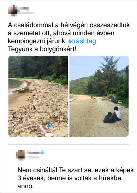 Egy internetező a Hong Kong-i környezetvédelmi csoport által közzétett fotókkal próbált meg magának lájkokat szerezni a neten.