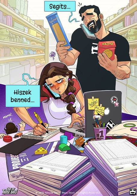 18 őszinte illusztráció egy izraeli művésztől, amikben a családi élet minden apró gyönyöre megtalálható