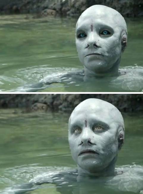 A „Cold Skin” című film szörnyét egy elmaszkírozott nő játszotta, de nemcsak a smink miatt volt ilyen élethű.