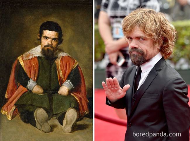 Diego Velázquez spanyol festő műalkotásának szereplője és Peter Dinklage színész.