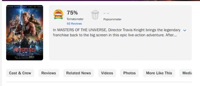 Vegyes kritikákat kapott a Masters of the Universe film
