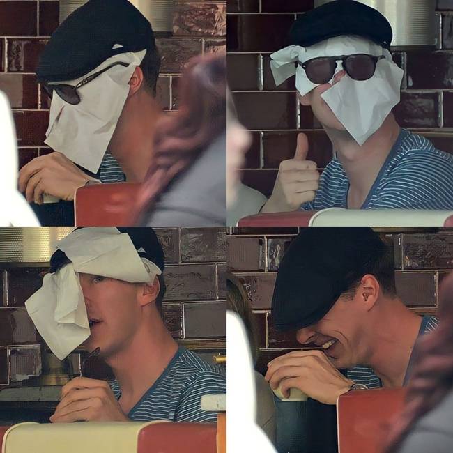Még Benedict Cumberbatch is elnevette magát a szokatlan álcázási módszerein.