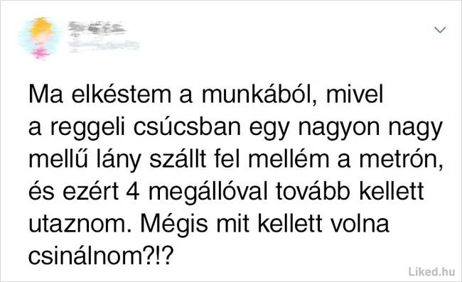 Nagy mellű lány a metrón