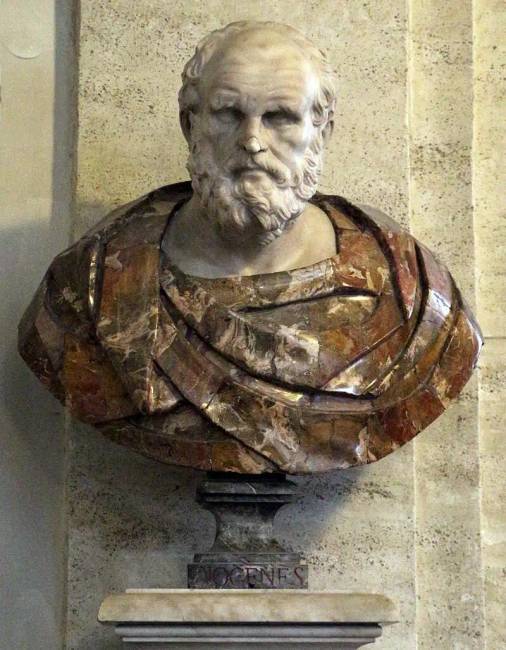 Diogenész antik római mellszobra. Doria Pamphilj Galéria, Róma.