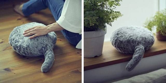 A Qoobo nevű robot macska tökéletes háziállat azoknak, akiknek nincs idejük élő háziállatot gondozni.