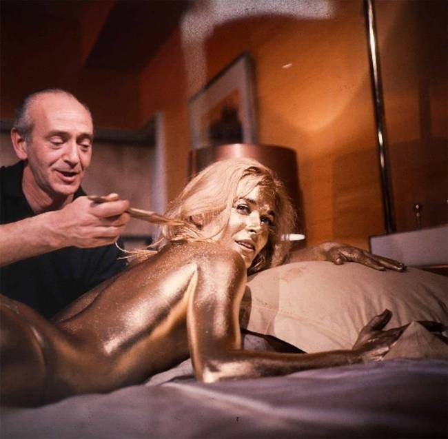 A harmadik James Bond film, a Goldfinger forgatása.