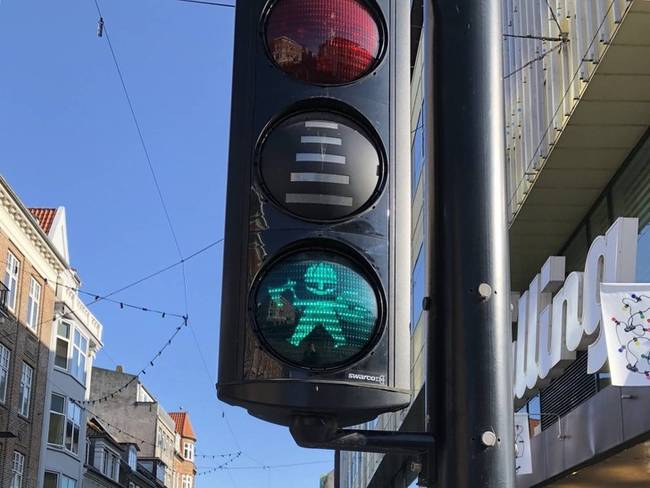 Dániában zöld emberkék helyett vikingek vannak a jelzőlámpákon.