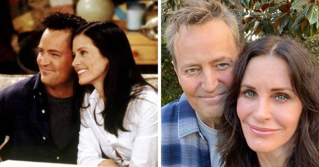 Matthew Perry (Chandler) és Courtney Cox (Monica) a Jóbarátokból.