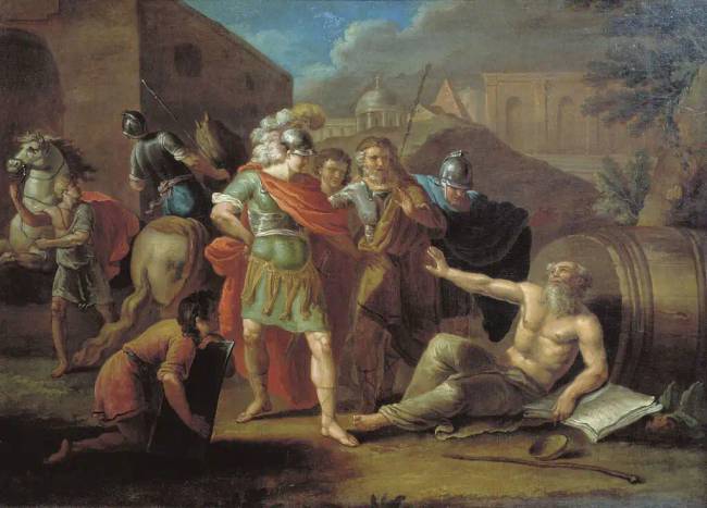 „Nagy Sándor Diogenész előtt”, I. F. Tupiljev, 1787.