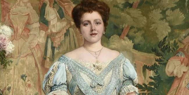 Részlet Caroline díszportréjából.