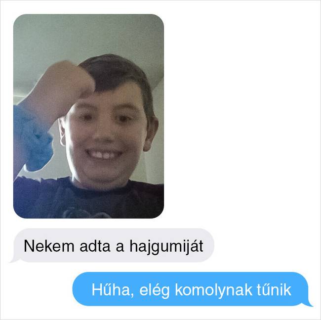 „A 10 éves öcsém felhívott, hogy elmondja, barátnője van. Aztán ezt küldte nekem.”