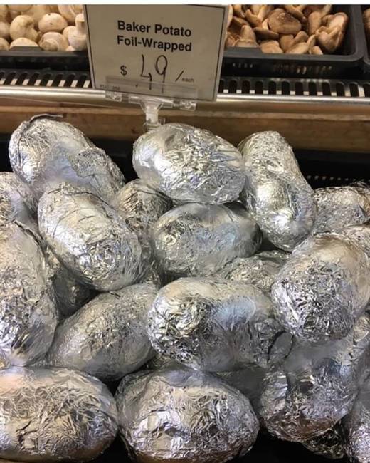 Alufóliába csomagolt burgonyák. 🤨