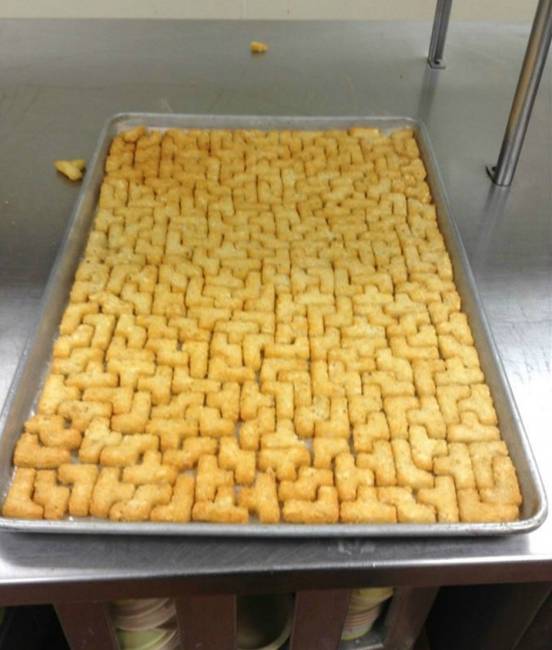 Nyilván nagy Tetris-rajongó lehet a szakács.