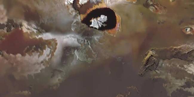 A Juno űrszonda által felfedezett Loki Patera lávató az Io felszínén / NASA