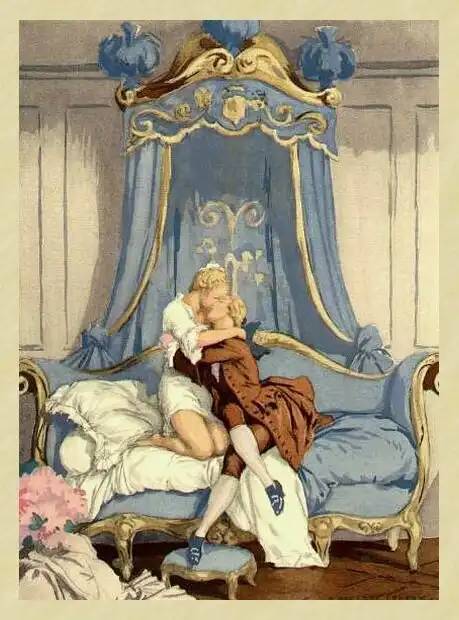 Auguste Leroux illusztrációja Casanova "Életem története" című könyvéhez.