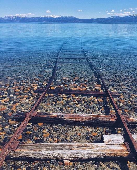 Az amerikai Tahoe-tó helyén régen vasútvonal állt.