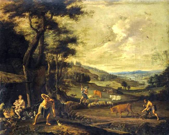 Idősebb Willem van Herp, "Káin és Ábel a mezőn dolgozik", XVII.