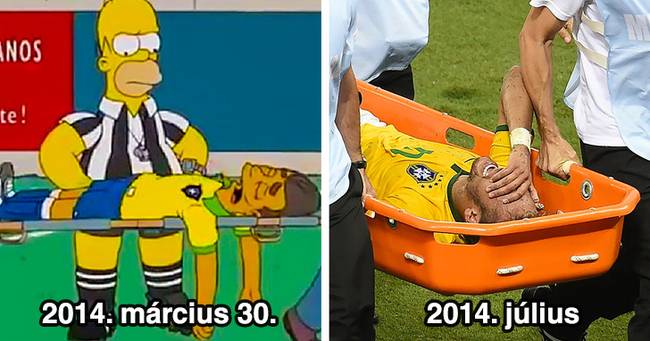 Neymar sérülése a 2014-es labdarúgó világbajnokságon.