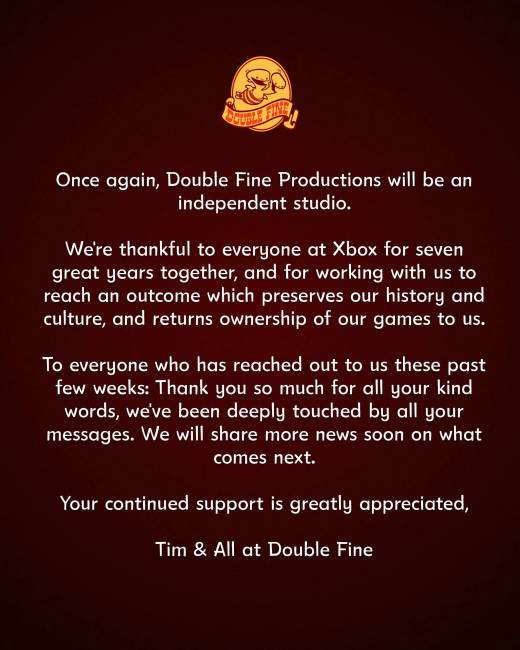 Függetlenné válik a Double Fine és a Compulsion Games az Xbox-tól