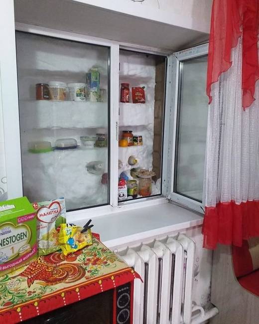 Ha nincs hűtőszekrény, használj havat.